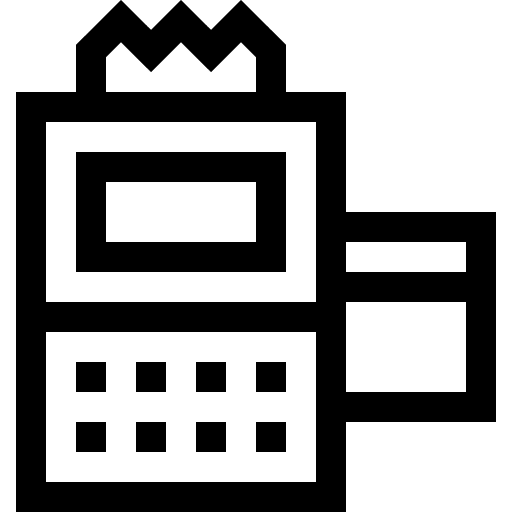 Pos terminal machine electronics transaction icon