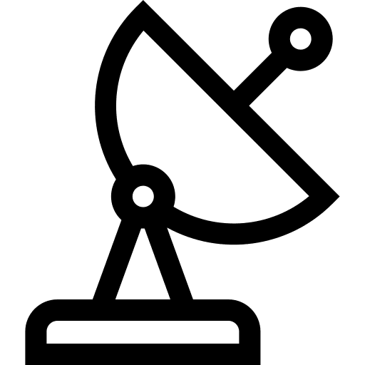 Satellite dish antenna satellite dish transmission icon