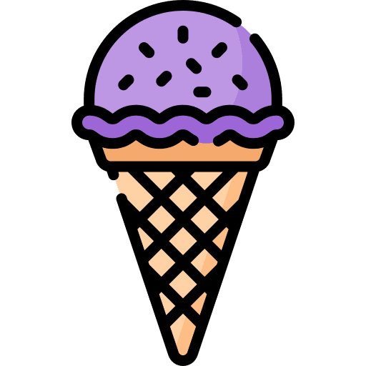Ice cream summertime food and restaurant dessert icon