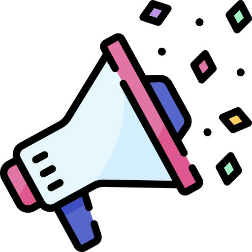 Megaphone party bullhorn celebration icon Megaphone party bullhorn celebration icon