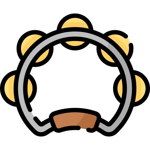 Tambourine music instrument tambourine percussion instrument icon