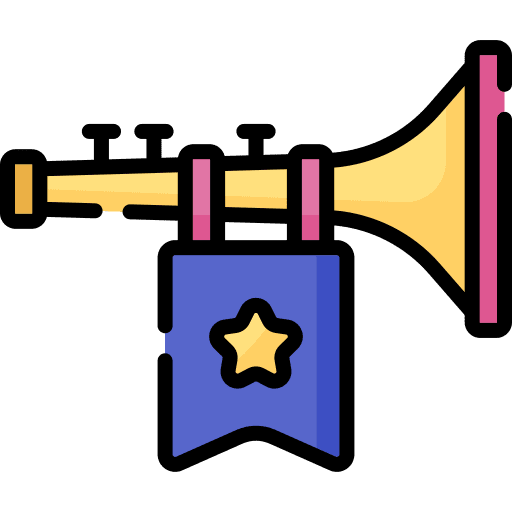 Trumpet music and multimedia carnival medieval icon