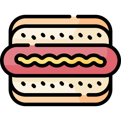 Hot dog sausage hot dog mustard icon Hot dog sausage hot dog mustard icon