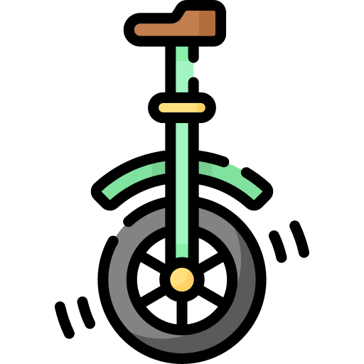 Monocycle entertainment transport fairground icon Monocycle entertainment transport fairground icon