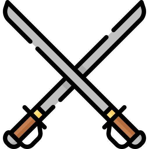 Sword fencing sword blade icon Sword fencing sword blade icon