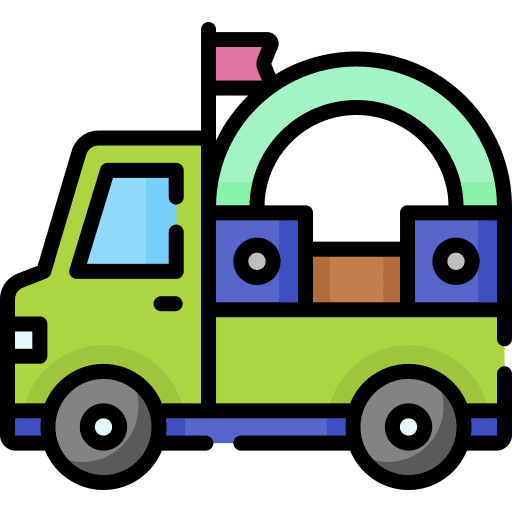 Truck parade vehicle transport icon Truck parade vehicle transport icon