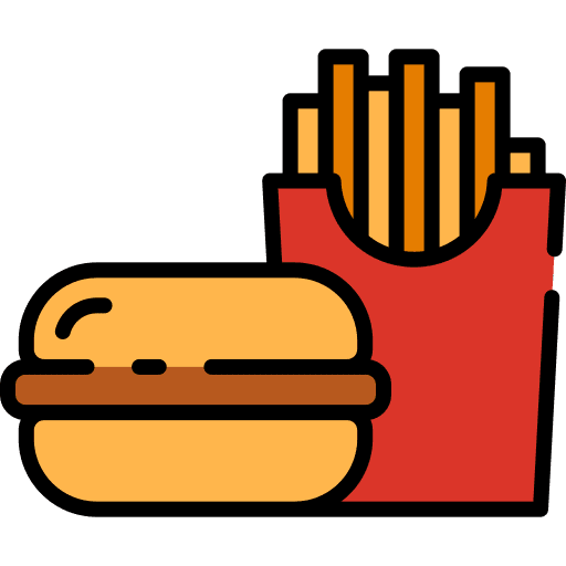 Fast food french fries menu food icon Fast food french fries menu food icon