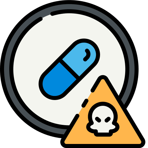 Overdose first aid kit doctor medication icon