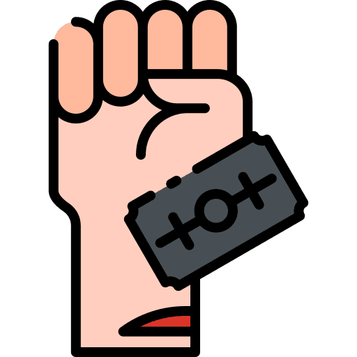 Self harm mental disorder destructive miscellaneous icon