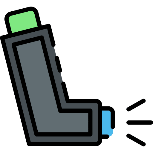 Inhale allergy healthcare and medical bronchodilator icon Inhale allergy healthcare and medical bronchodilator icon