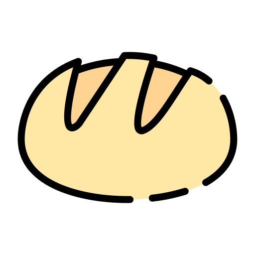 Bread meal food and restaurant bakery icon