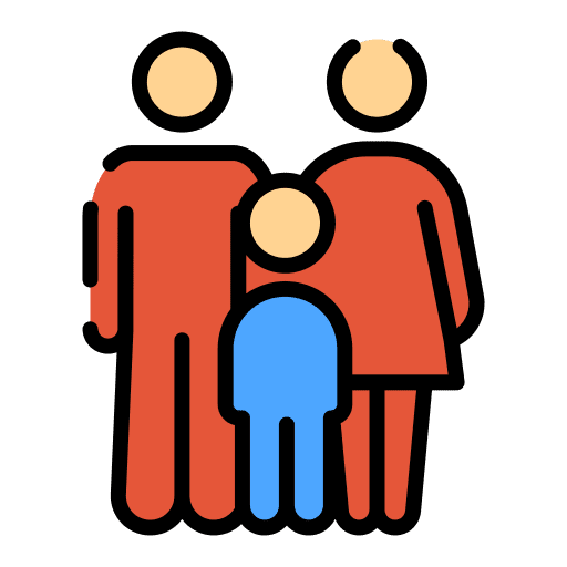Family father son daughter icon