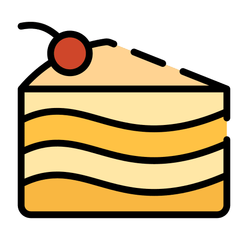 Cake food and restaurant cake fast food icon
