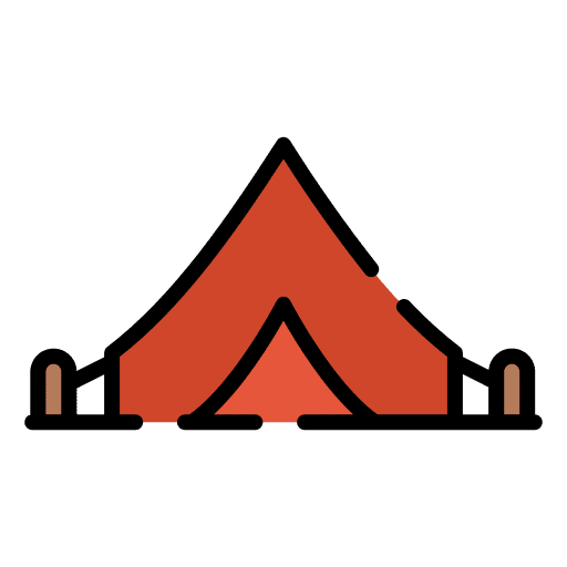 Camping night jaima tent summer camp icon Camping night jaima tent summer camp icon
