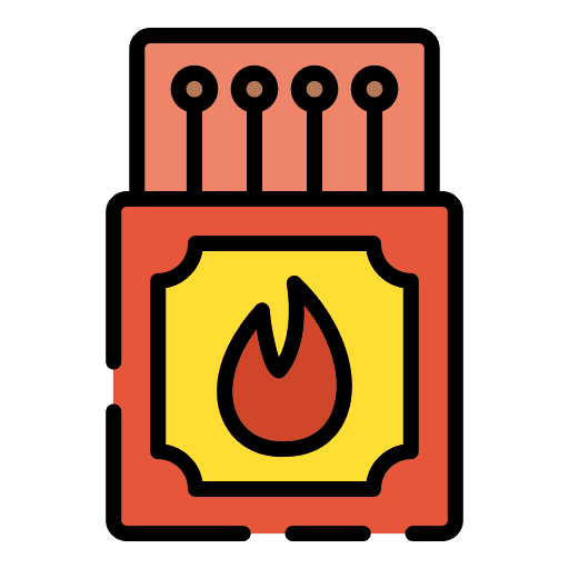 Match box tool flame furniture and household icon Match box tool flame furniture and household icon