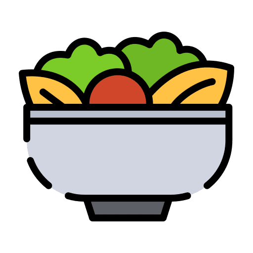 Salad vegetarian organic healthy food icon