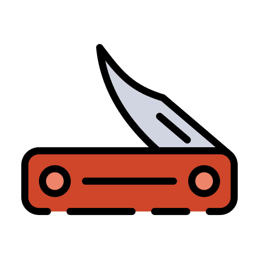 Pocket knife food and restaurant miscellaneous weapon icon Pocket knife food and restaurant miscellaneous weapon icon