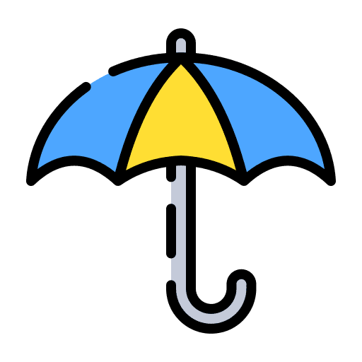 Umbrella rainy weather protection icon Umbrella rainy weather protection icon