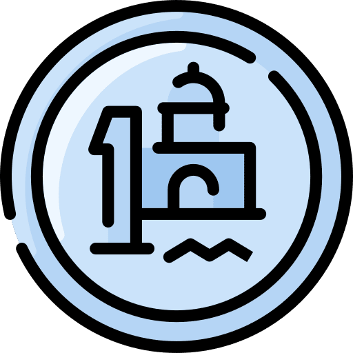 Coin currency american old icon