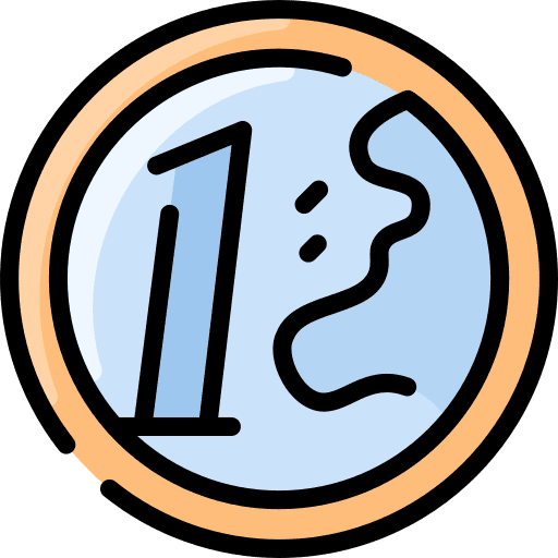 Coin banking european old icon