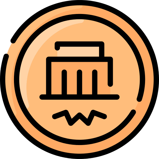 Coin business and finance old banking icon