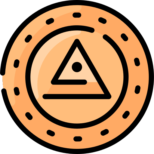 Coin american old coin icon
