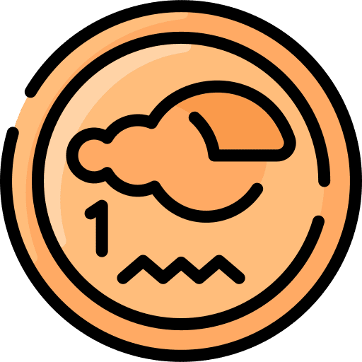 Coin antique currency money icon