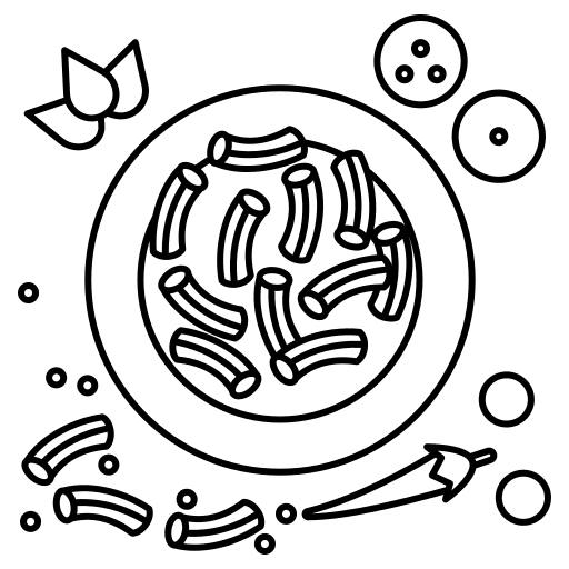Pasta dish gastronomy nutrition icon