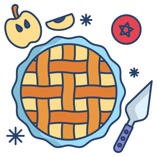 Apple pie bakery apple pie cake icon