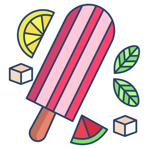 Ice lolly flavor summertime popsicle icon Ice lolly flavor summertime popsicle icon