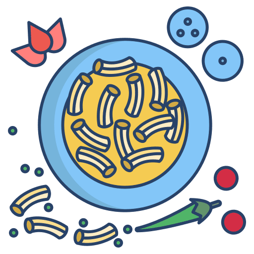 Pasta italian food macaroni pasta icon