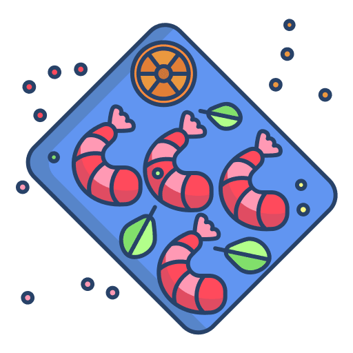 Shrimps peppercorn seafood fish icon Shrimps peppercorn seafood fish icon