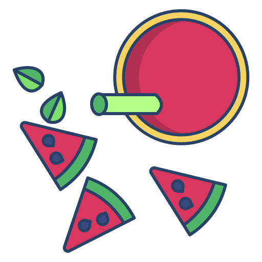 Watermelon juice vegan organic drink icon Watermelon juice vegan organic drink icon