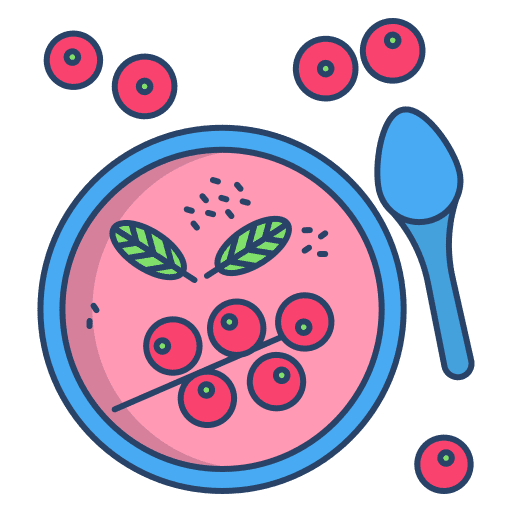 Yogurt cranberry spoon yoghurt icon Yogurt cranberry spoon yoghurt icon