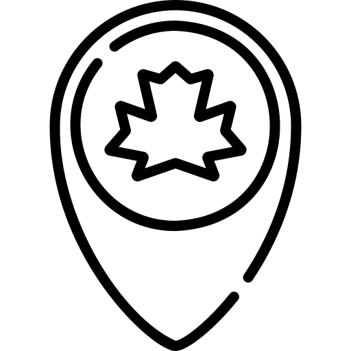Location map pointer canada placeholder icon
