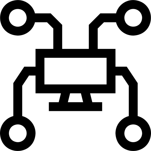 Distributed internet distributing computer icon Distributed internet distributing computer icon