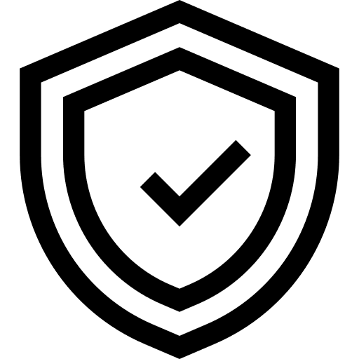 Shield protection protected check icon