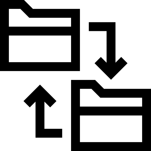 Folder folder transfer data transfer icon Folder folder transfer data transfer icon