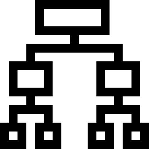 Networking diagram organization hierarchical structure icon Networking diagram organization hierarchical structure icon
