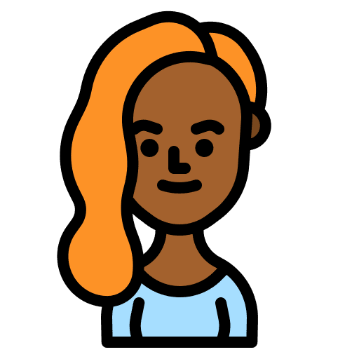 Black woman avatar girl young icon