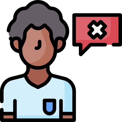Bad review man cross no icon Bad review man cross no icon