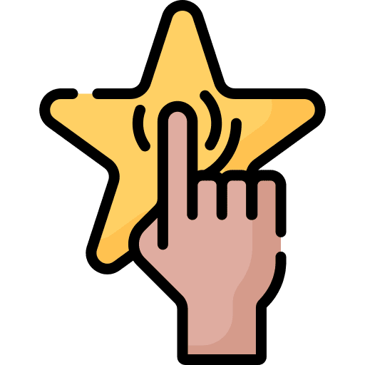 Star hands chosen finger icon