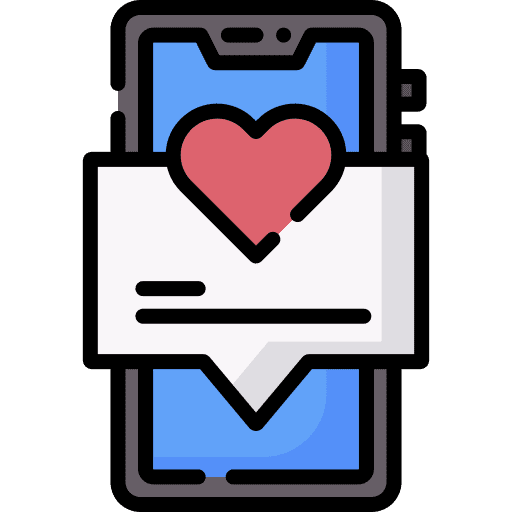 Love app mobile chat social media icon Love app mobile chat social media icon
