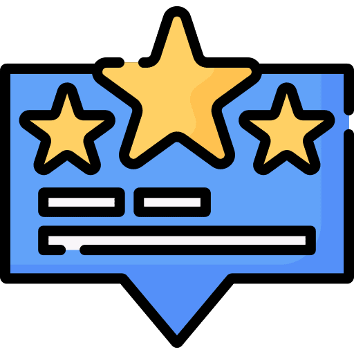 Review social media rate marketing icon Review social media rate marketing icon