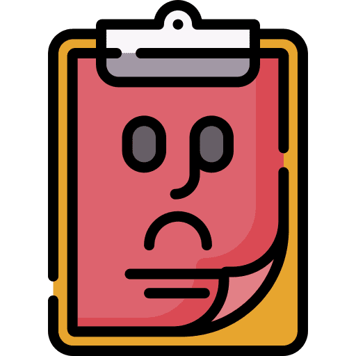 Bad review files and folders file dissapointing icon Bad review files and folders file dissapointing icon