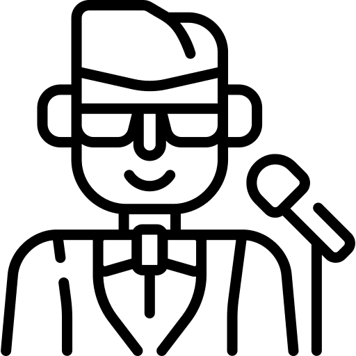 Host occupation man microphone icon