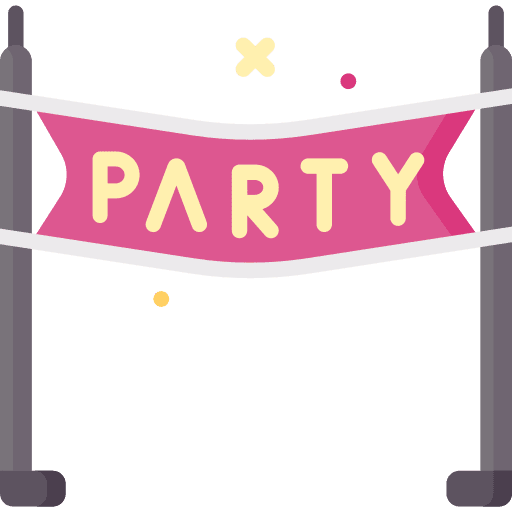 Banner birthday and party flag placard icon Banner birthday and party flag placard icon