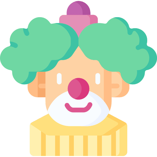 Clown avatar user caucasian icon Clown avatar user caucasian icon