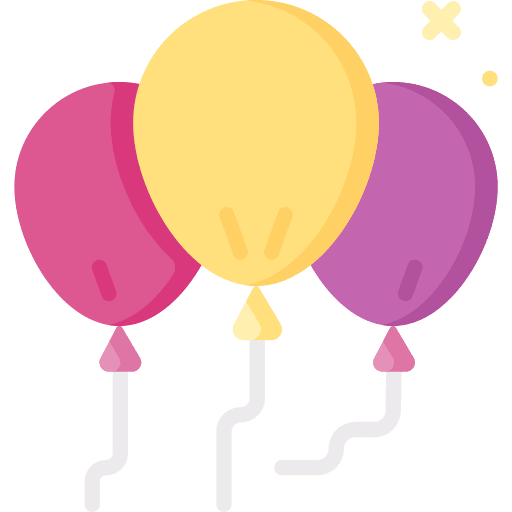 Balloons entertainment balloons birthday and party icon Balloons entertainment balloons birthday and party icon