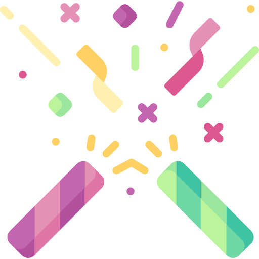 Confetti fun party celebration icon Confetti fun party celebration icon
